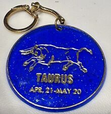 Vintage Taurus The Bull Horoscope Zodiac Sun Stars Mythology Astronomy Keychain picture