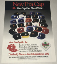 1991 New Era Vintage Magazine Print Ad Pics Of 28 Major League Baseball Caps Hat picture