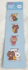 LINE Friends Mascot Character Mini Magnetic Bookmarks Set, 4 Bookmarks picture