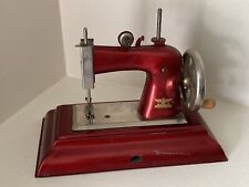 Casige Toy Child Sewing Machine Made in Germany British Zone Red Vintage picture