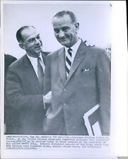 1961 Sen William Fulbright Welcomes Vp Lyndon Johnson Politics Wirephoto 8X10 picture