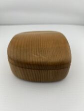 Handmade Kauri Wood New Zealand Trinket Box Carved Wood Signed picture