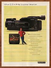 1991 Sony Handycam Vintage Print Ad/Poster Camcorder Video Camera Pop Art 90s picture