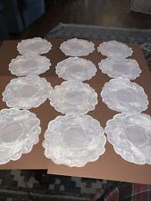 Vintage 12 Pc White Cocktail Rounds 5.5” picture