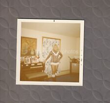 Original Found Color Photograph 1970 Woman Posed in Short Outfit C2335 picture