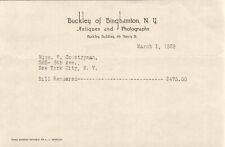 1928 L J Buckley of Binghamton NY Antiques Photographs Letterhead Billhead Henry picture