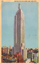 Postcard NY New York City Empire State Building 1943 Linen Vintage PC f8532 picture