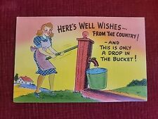 EARLY HUMOR - UNPOSTED POSTCARD - HERE'S WELL WISHES picture