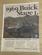 Vintage 1969 Buick Stage 1 Car Print Ad Man Cave Wall Art picture