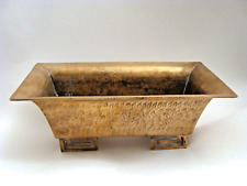 Vintage  Asian Chinese ornate Brass Footed Planter 11