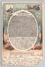 Vtg Post Card Lange Schwalbach Revolutionary War Declaration of Independence F42 picture