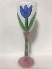 Kosta Boda Tulipa Ulrica Hydman Vallien White Wine Water Goblet Stem Glass 10” E picture
