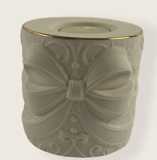 Lenox American by Design Radiant Light Ivory Bow Gold Trim Votive Candle NIB picture