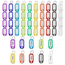 Plastic Key Tags 200 Pcs, Bulk Key Labels with Ring and Label Window, Key Cha... picture