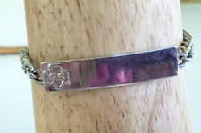 Vintage GS Girl Scouts of America Blank ID Silver Tone Bracelet 6.75