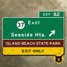 New Jersey parkway exit 82 Seaside Heights road sign Jersey Shore Garden 21x15 picture