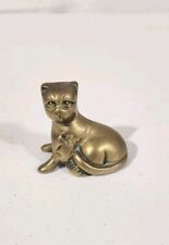 Vintage Brass Cat 2 1/4