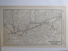 Original map of the Wabash Railroad System ~ 1906 picture