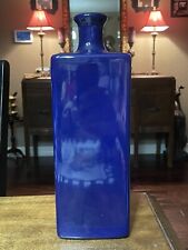 12.5x4”x3” Cobalt Blue Ceramic Haeger Vase 1999 picture