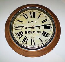 Great Western Railway GWR Victorian Style Wooden Clock, Brecon Station.. picture
