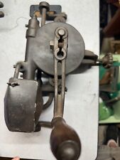 Antique Cast Iron Hand Crank Bench Mount Grinder Sickle Blade Tool Sharpener picture