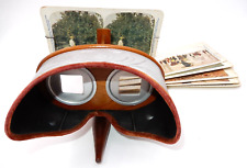 ANTIQUE MERCURY STEREOSCOPE BY THE AMERICAN STEREOSCOPIC CO. NY PLUS 6 SLIDES picture