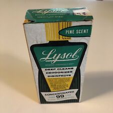 1960s Vintage Lysol Pine Scent Bottle Original Box Set Concentrated 5oz. Glass picture