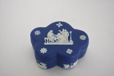Antique Cobalt Blue Wedgwood Jasperware Small Covered Box picture