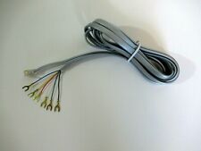 Vintage telephone modular wall cord 7ft antique phones Gray  cord 6 conductor  picture
