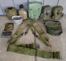 1980s USGI ALICE Web Gear LBE SET w/ SAW Ammo Pouch Canteen Cup Suspenders LC2 picture
