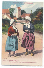 POSTCARD France Normandy women folk costumes regional fashion French old photo picture