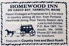 1983 Homewood Inn Yarmouth Maine AD 2” PROMO Art Featured In Country Inns picture