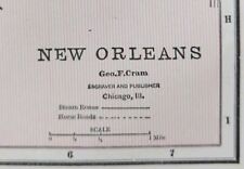 Vintage 1887 NEW ORLEANS LOUISIANA Map 11