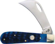 Frost Cutlery Hawkeye Blue Jigged Bone Folding Stainless Pocket Knife 14441BLJB picture
