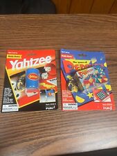 2000 Vintage Yahtzee & PERFECTION Mini Travel Game Keychain New In Package picture
