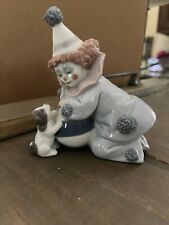 lladro #5278 Pierrot W/puppy And Ball. Retired. picture