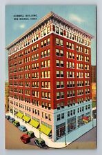 Des Moines IA-Iowa, Hubbell Building, Advertising, Antique, Vintage Postcard picture