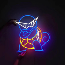 ANIME LIGHTS LED SIGN RAVE Decor Gift HOME BAR EASTER WALL ART BIRTHDAY SQUIRTLE picture