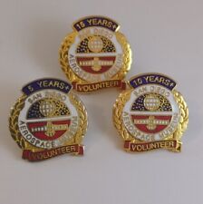 San Diego Aerospace Museum 5, 10 & 15 Year Service Pins | 3 Lapel Pin Set  picture