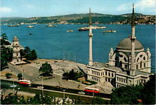 Dolmabahçe Deniz Müzesi, Bosphorus, Istanbul, mosque, architectural mas Postcard picture