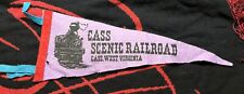 🚂 Vintage CASS,  WEST VIRGINIA Scenic RAILROAD Souvenir PENNANT  picture