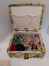 Vintage Lot of 33 Spools of Conso Twist Thread Mercerized/ 3 Unmarked and Box picture