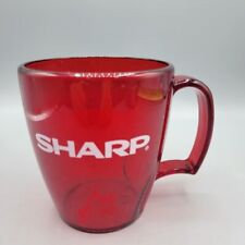 SHARP electronics brand logo mug  red coffee cup Plastic  picture