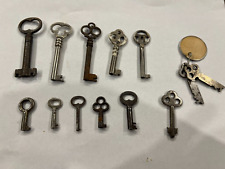 Vintage Lot Old Skeleton Keys Small Open Barrel Cabinet Clock Trunk picture