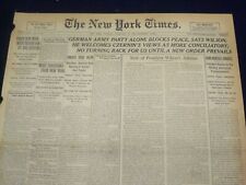 1918 FEBRUARY 12 NEW YORK TIMES- GERMAN ARMY PARTY BLOCKS PEACE, WILSON- NT 8238 picture