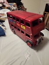 Vintage TWININGS TRANSPORT DOUBLE DECKER BUS WOOD TEA CADDY picture