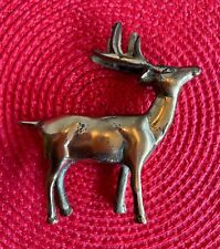 Vintage Brass Small Reindeer Or Deer Figurine - With Antlers - 4