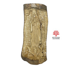 Olive Wood Huge 16.5-Inch Holy Mary Masterpiece Bethlehem Christian Art Crafts picture