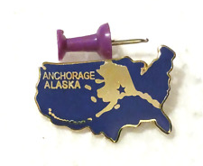Anchorage Alaska USA Shaped Travel Pin picture
