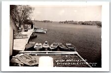 sharbot lake ontario Allen Brothers dock RPPC picture